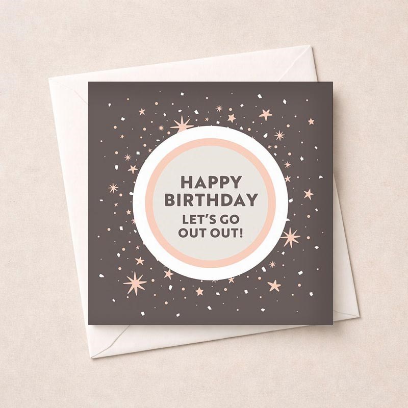 An image of Birthday Card - Let's Go Out!