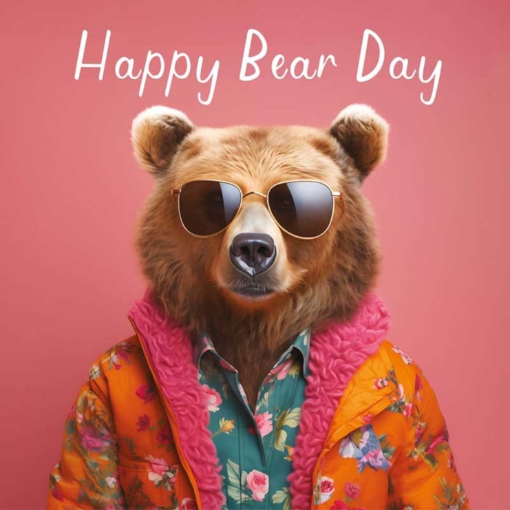 Birthday Card - Happy Bear Day