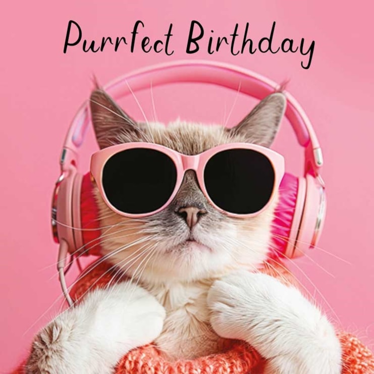 Birthday Card - Purrfect Birthday