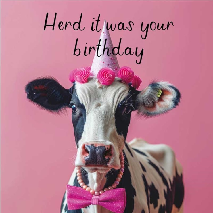 Birthday Card - Herd It Was Your Birthday