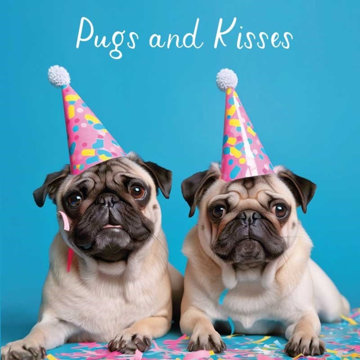 Open Card - Pugs And Kisses Open Card - Pugs And Kisses