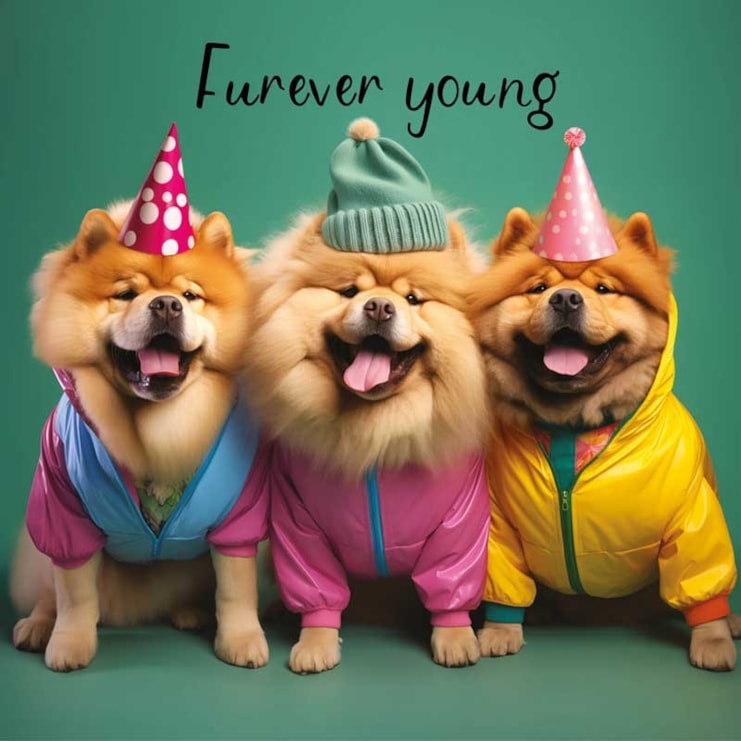 Birthday Card - Furever Young