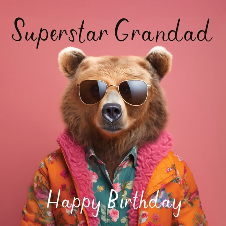 Grandad Birthday Card - Superstar Grandad Grandad Birthday Card - Superstar Grandad