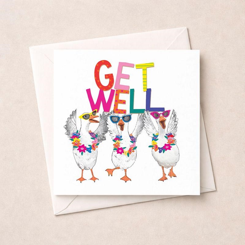An image of Get Well Soon Card - Get Well Geese