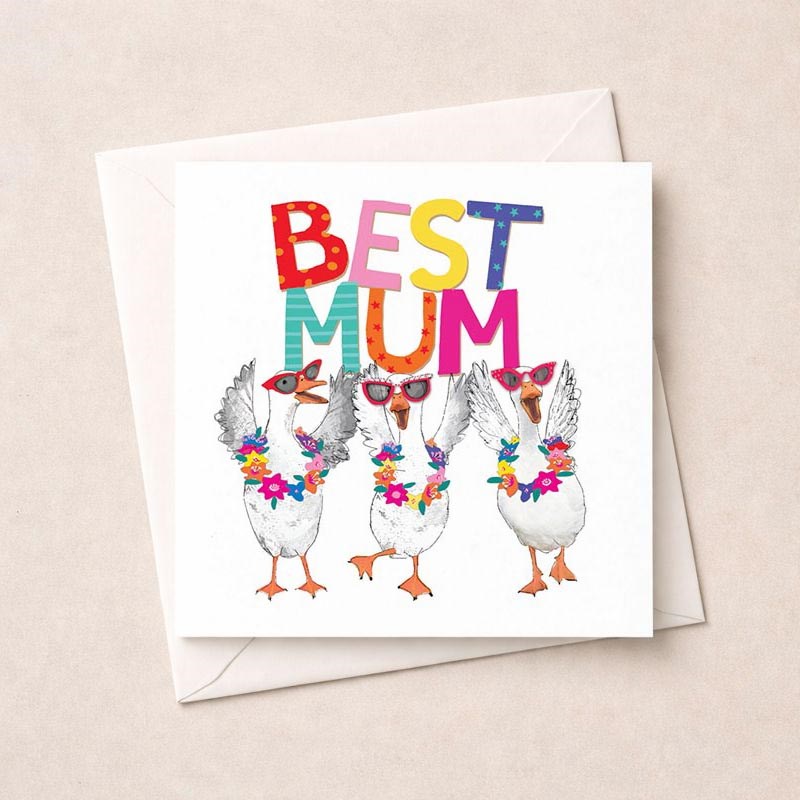 An image of Open Card - Best Mum Geese