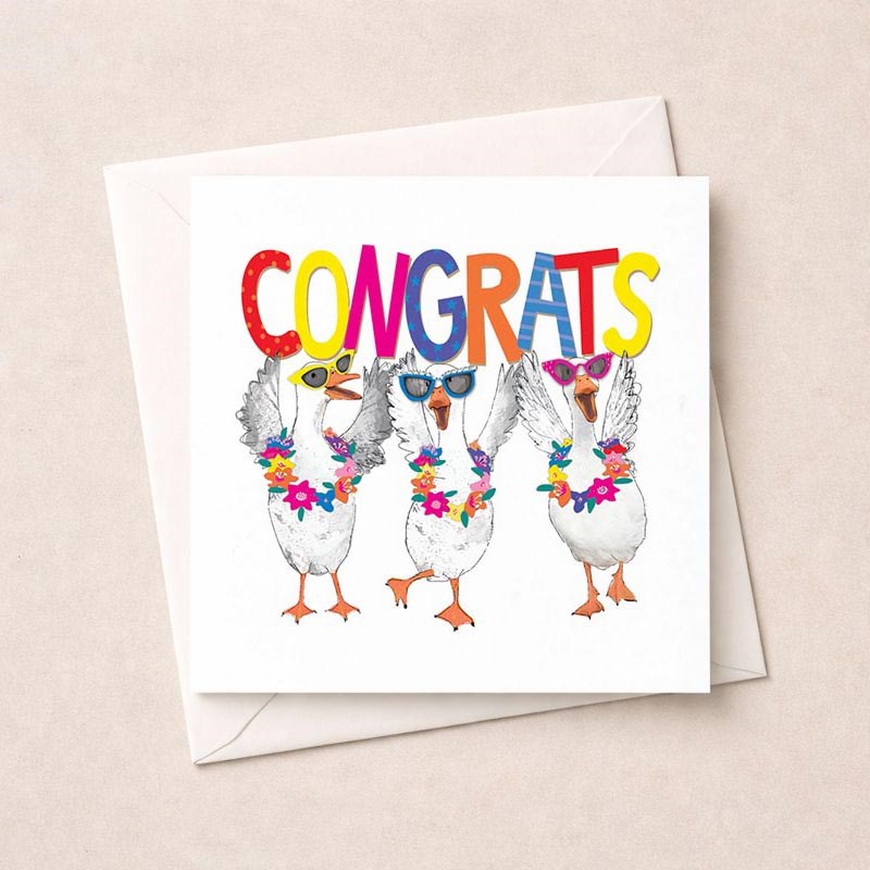 An image of Congratulations Card - Congrats Geese