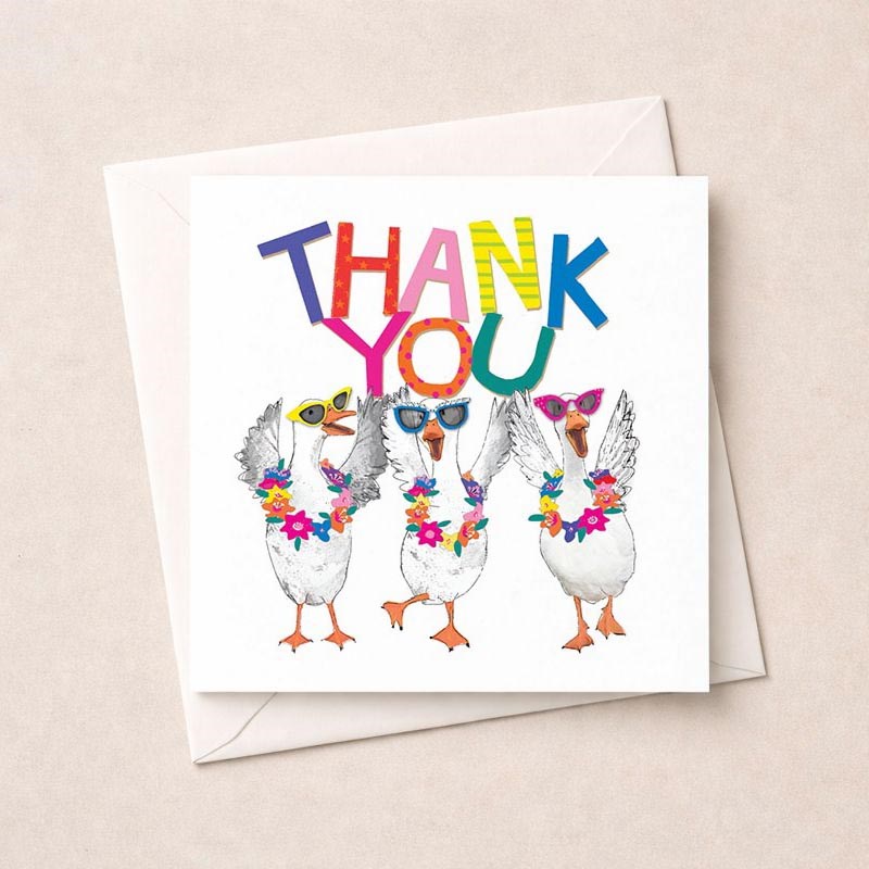 An image of Thank You Card - Thank You Geese