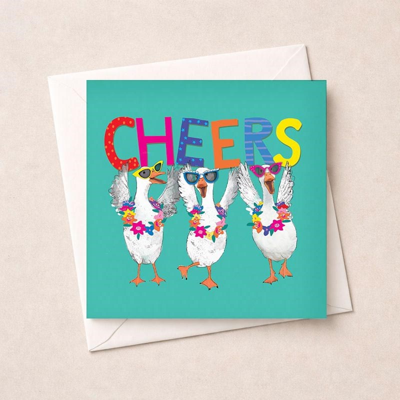 An image of Thank You Card - Cheers Geese