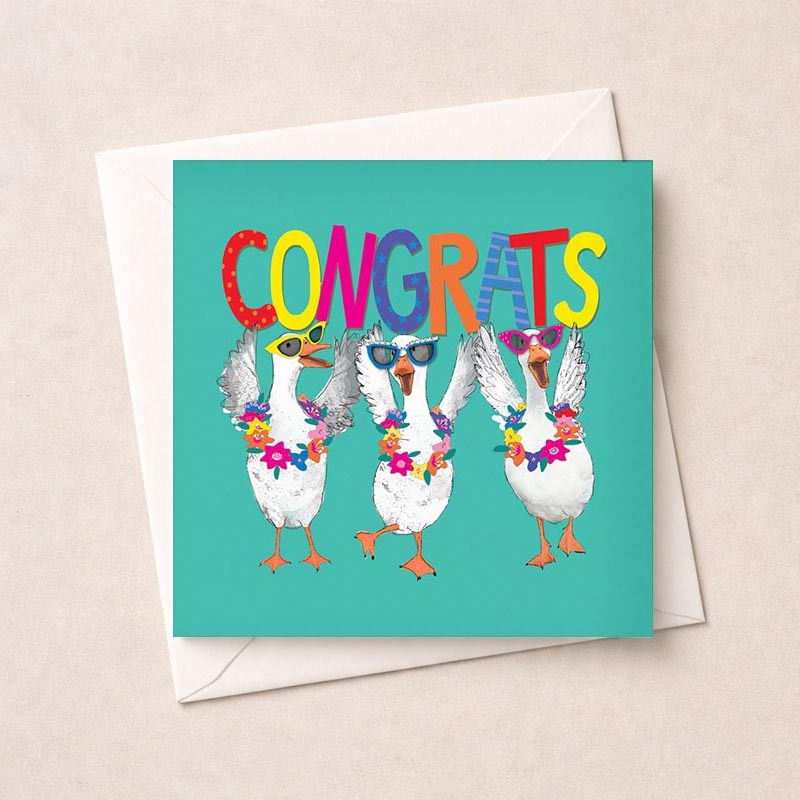 An image of Congratulations Card - Congrats Geese