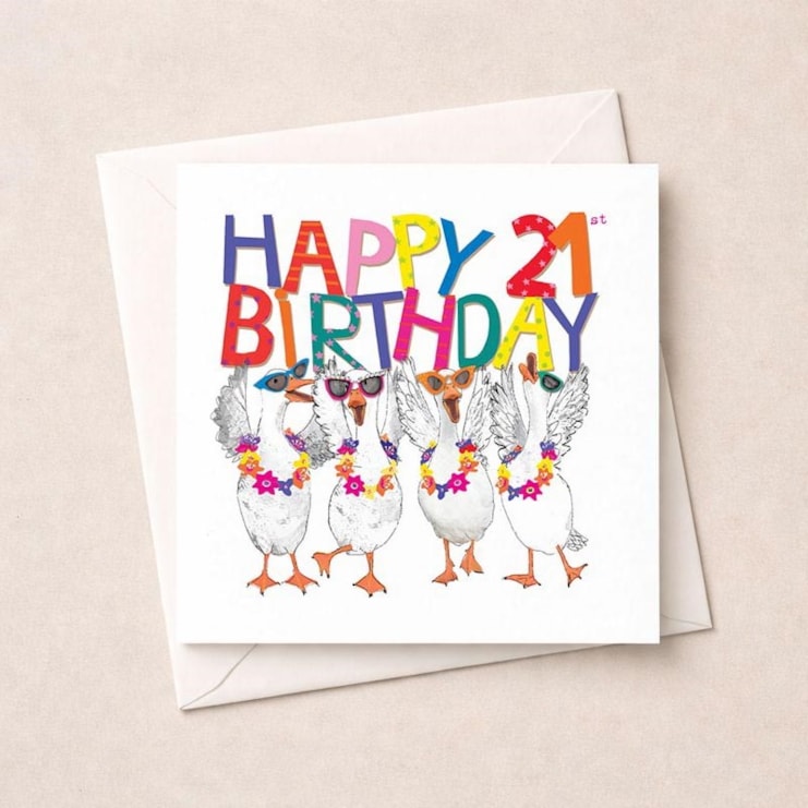 Age 21 Birthday Card - 21st Geese Age 21 Birthday Card - 21st Geese