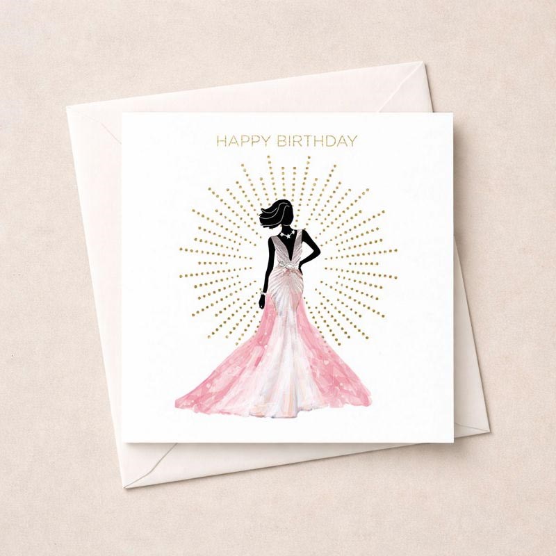 An image of Birthday Card - Glowing Lady