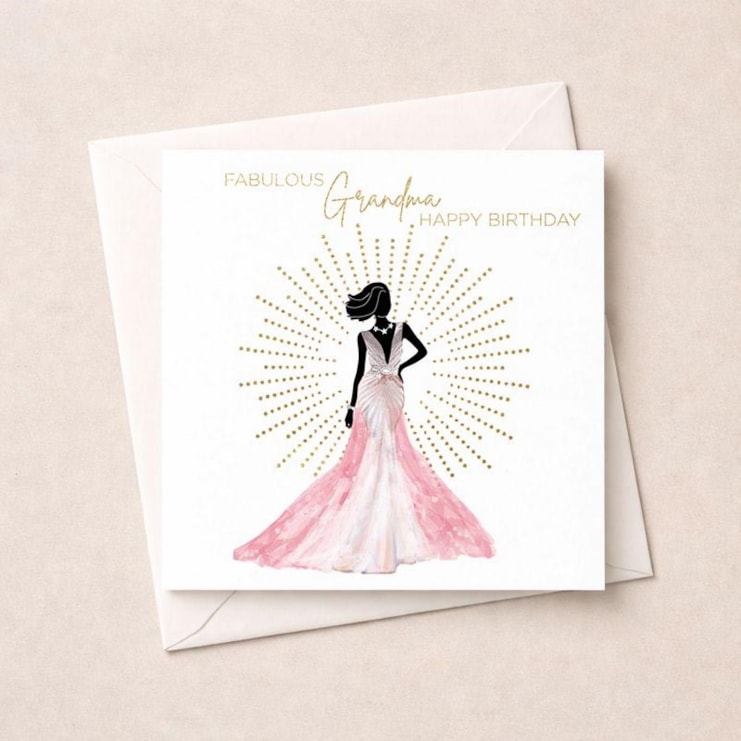 Grandma Birthday Card - Glowing Lady Grandma Birthday Card - Glowing Lady