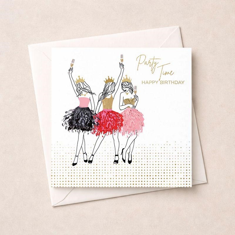 An image of Birthday Card - Party Time Happy Birthday