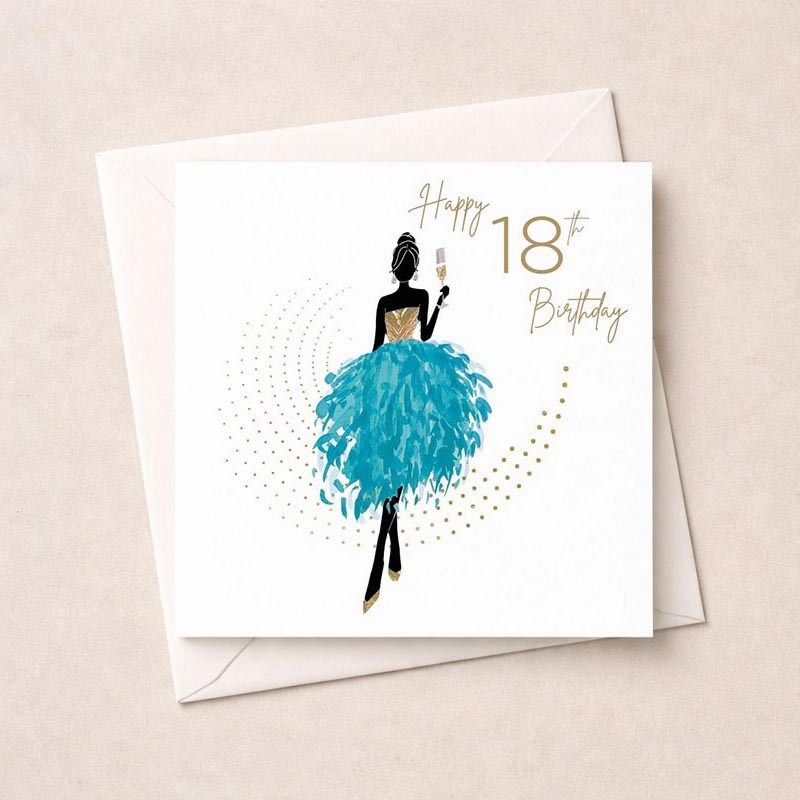 An image of Age 18 Birthday Card - Happy 18th Birthday