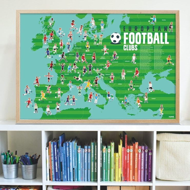 European Football Clubs Poster with Stickers European Football Clubs Poster with Stickers