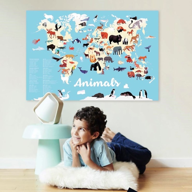 Animals of the World Poster with Stickers Animals of the World Poster with Stickers