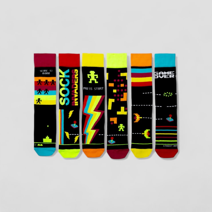 Space Invaders Set Of Odd Socks Space Invaders Set Of Odd Socks