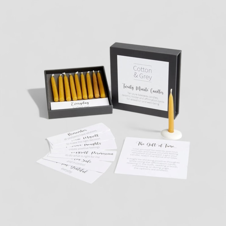 Twenty Minute Candles With Affirmation Cards Twenty Minute Candles With Affirmation Cards