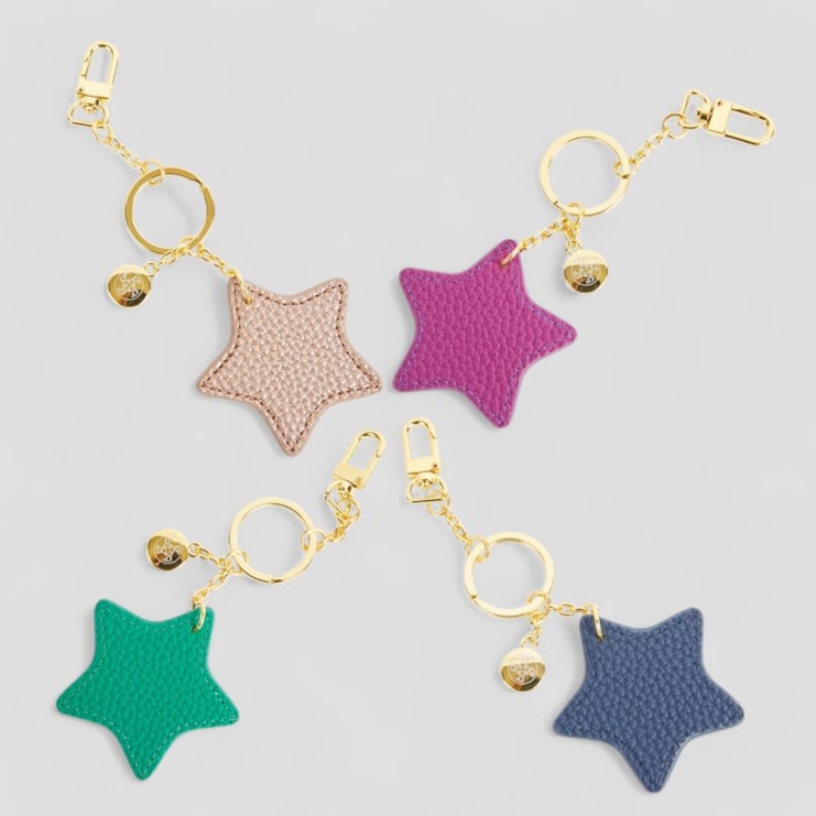 Leather Star Keyrings Leather Star Keyrings