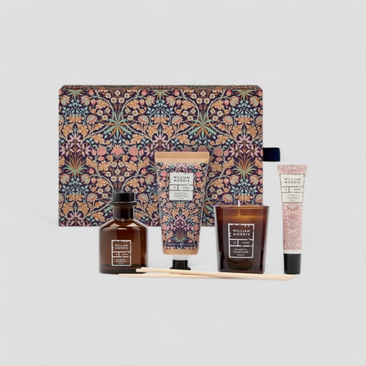 William Morris Bedside Edit - Diffuser, Votive Candle, Hand Cream & Vitamin E Li William Morris Bedside Edit - Diffuser, Votive Candle, Hand Cream & Vitamin E Li