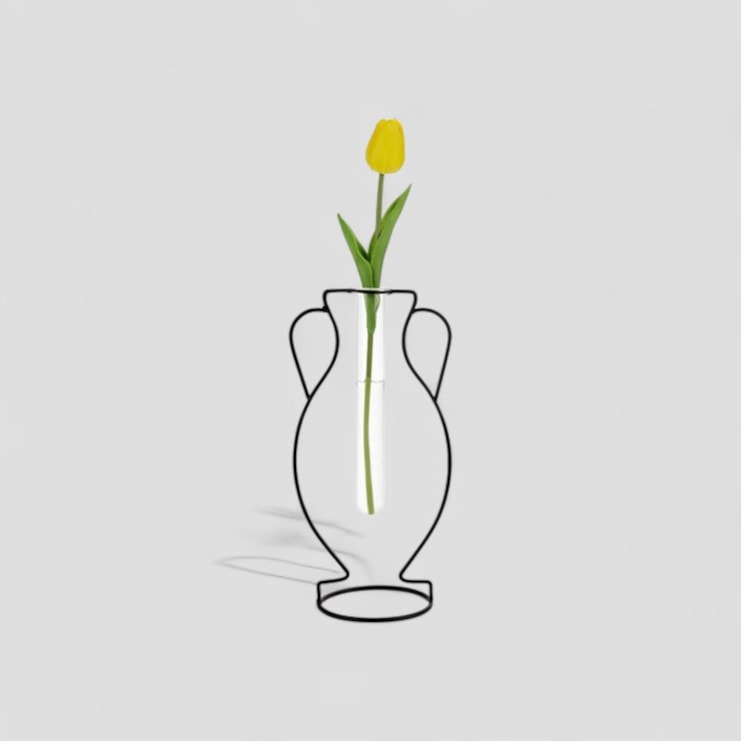 Silhouette Black Metal Vase Silhouette Black Metal Vase