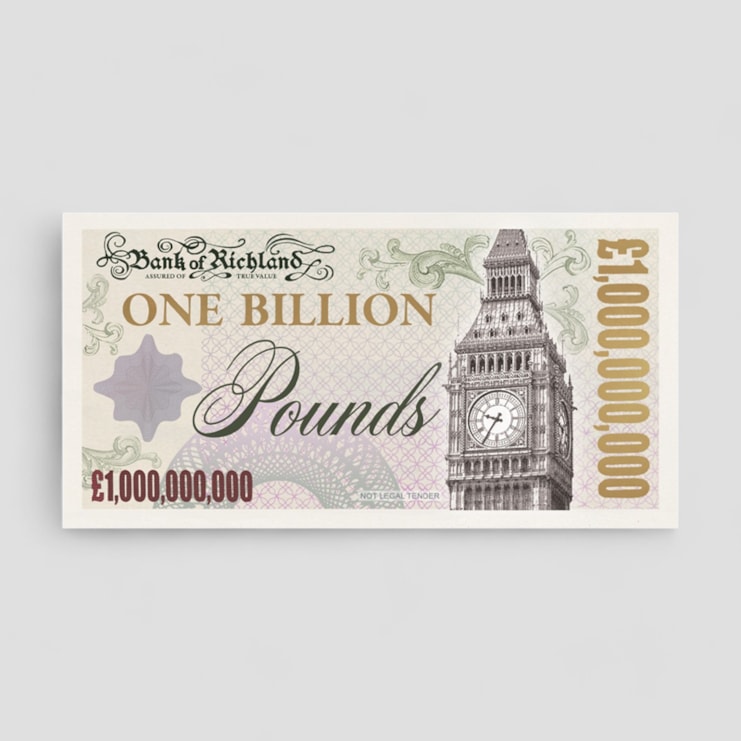 One Billion Pound Note | Single Note or Set of 10