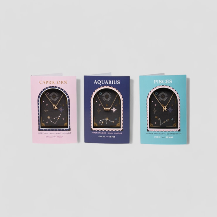 Horoscope Necklace Card