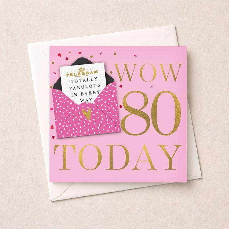 An image of Age 80 Birthday Card - Yay 80 Today