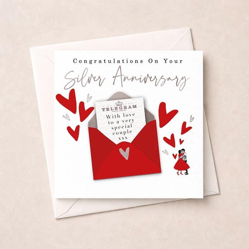 An image of Silver Anniversary Card - Telegram