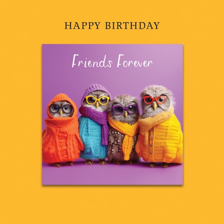 Magnet Card - Friends Forever Owls