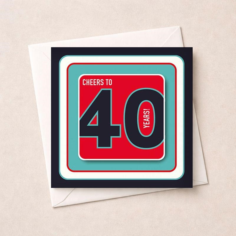 An image of Beermat Age 40 Card - Cheers To 40 Years