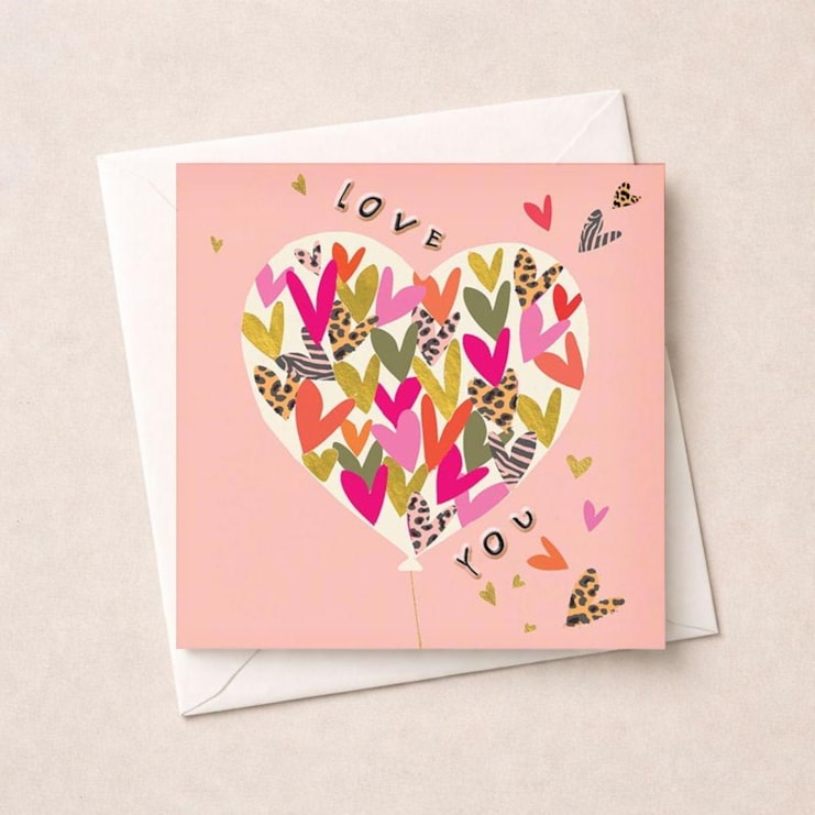 Anniversary Card - Love You Balloon Of Hearts Anniversary Card - Love You Balloon Of Hearts
