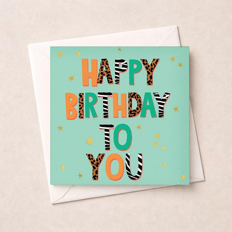 An image of Birthday Card - Spots and Stripes
