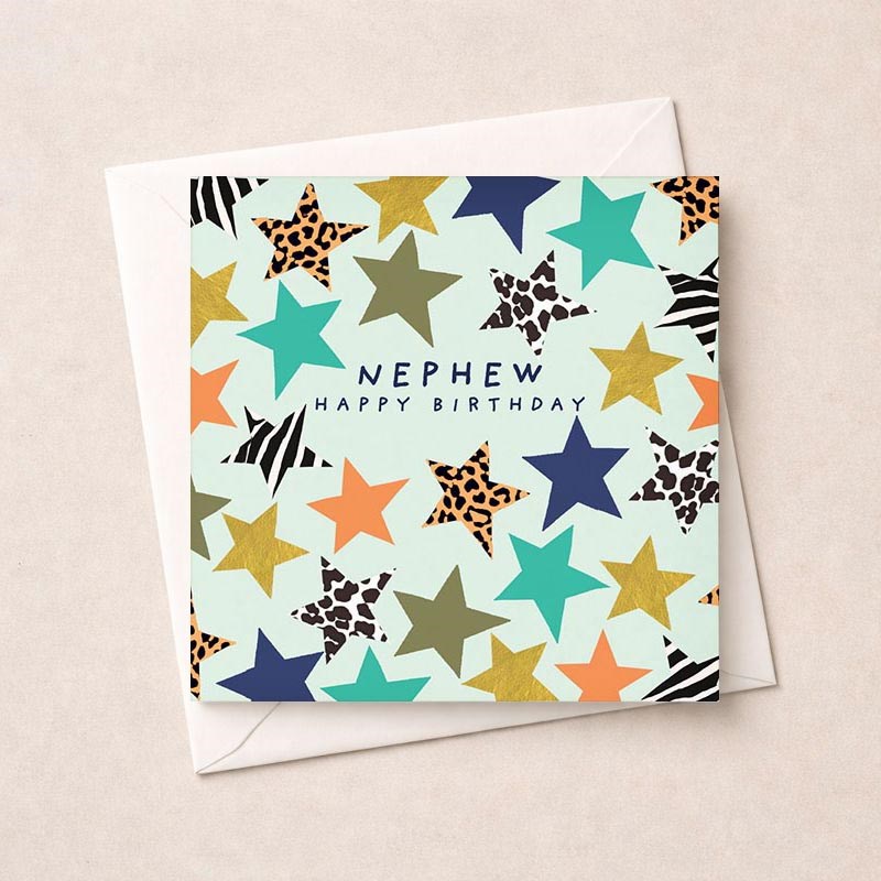 An image of Nephew Birthday Card - Stars
