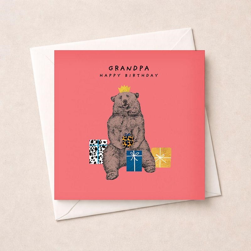 An image of Grandpa Birthday Card - Bear King