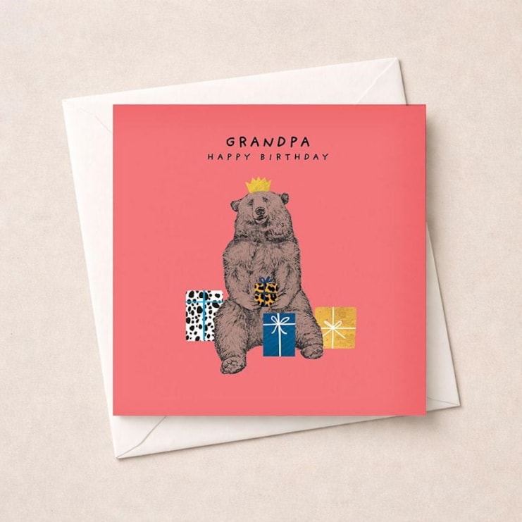 Grandpa Birthday Card - Bear King Grandpa Birthday Card - Bear King