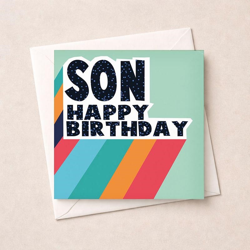An image of Son Birthday Card - Happy Birthday
