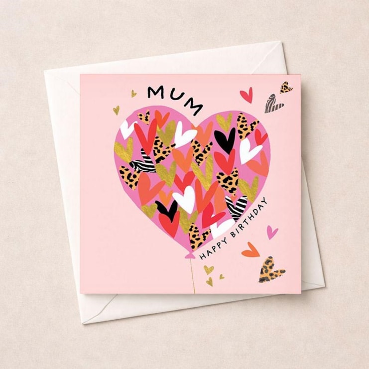 Mum Birthday Card - Heart Balloon Mum Birthday Card - Heart Balloon