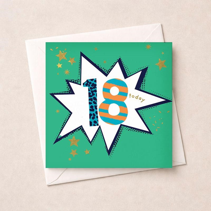 An image of Age 18 Birthday Card - 18 Today
