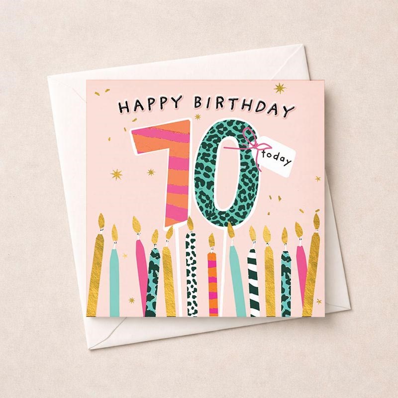 An image of Age 70 Birthday Card - Birthday Candles