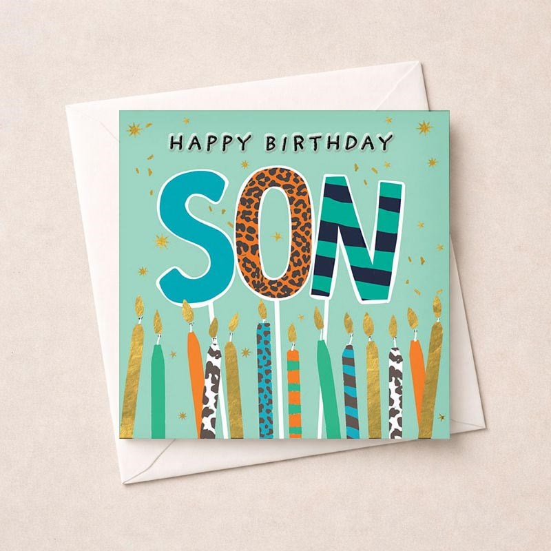 An image of Son Birthday Card - Candles