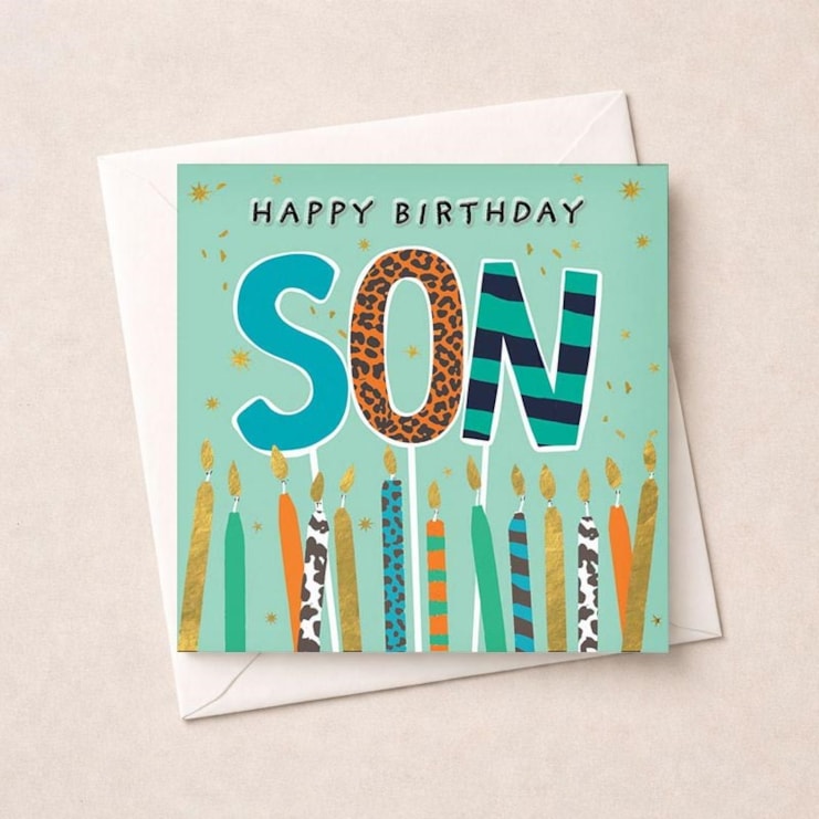 Son Birthday Card - Candles Son Birthday Card - Candles