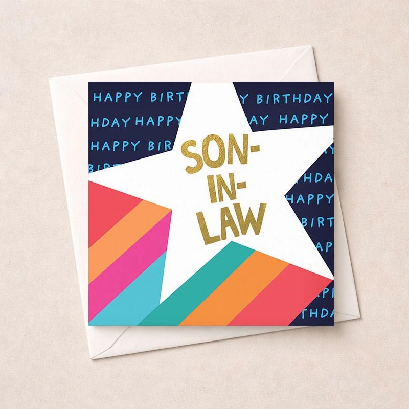 An image of Son-in-Law Birthday Card - Star