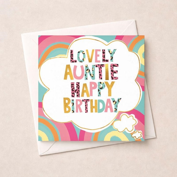 Auntie Birthday Card - Lovely Auntie Auntie Birthday Card - Lovely Auntie