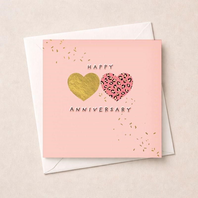 An image of Anniversary Card - Pair Of Hearts