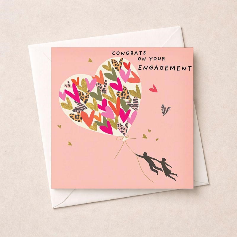 An image of Engagement Card - Balloon Of Hearts