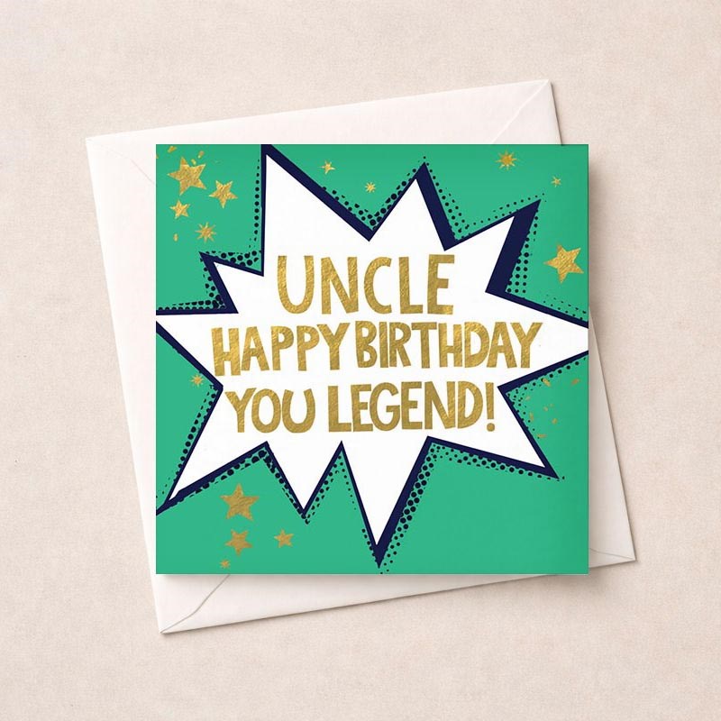 An image of Uncle Birthday Card - Words