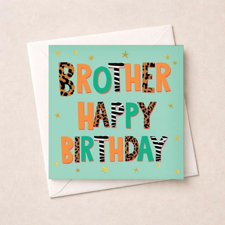 Brother Birthday Card - Words Brother Birthday Card - Words