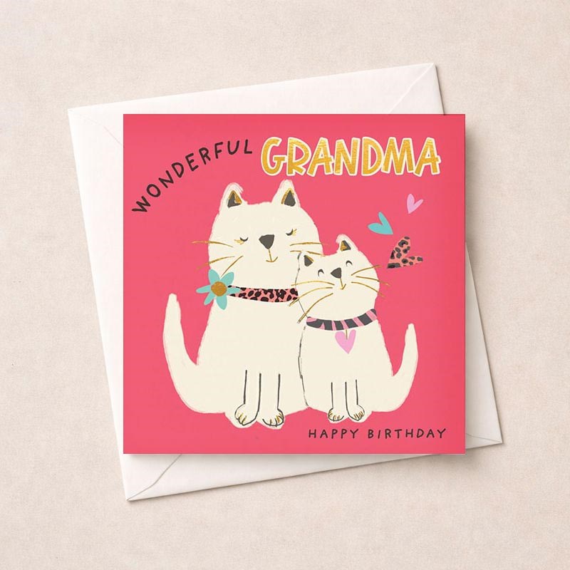 An image of Grandma Birthday Card - Cats