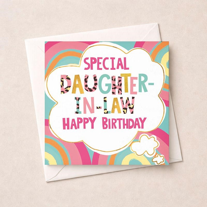 An image of Daughter-in-Law Birthday Card - Special Daughter-in-Law Daughter-in-Law Birthday